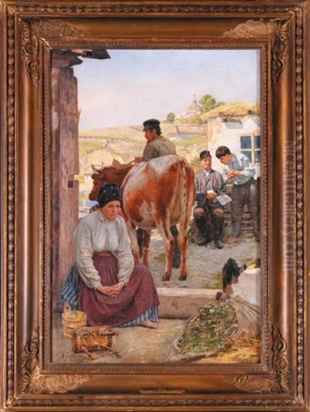 Ostatnia Chudoba Oil Painting by Antoni Jezierski