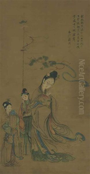 Daoist Ladies Oil Painting by  Jiang Pu