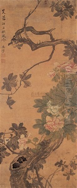 Flower Oil Painting by  Jiang Tingxi