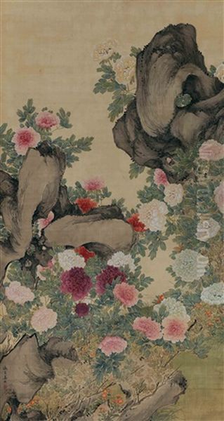 Flowers Oil Painting by  Jiang Xun