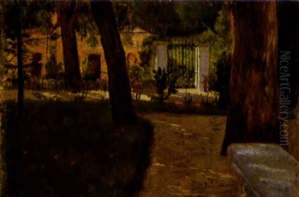 Vista De Jardin Oil Painting by Eugenio Jimenez Cisneros