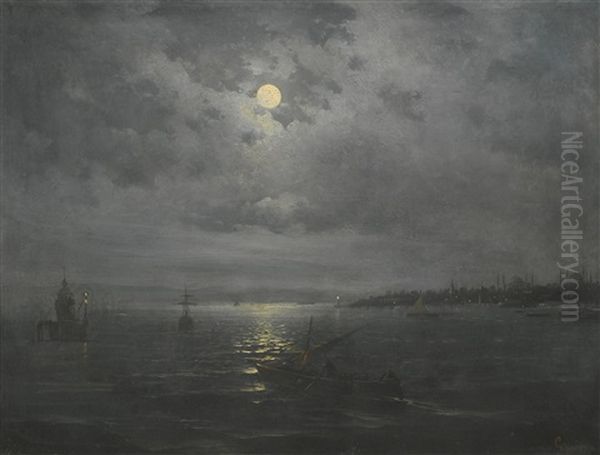 Constantinople By Moonlight by Megerdich Jivanian