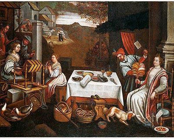 Alegoria Del Mes De Julio O Leo Oil Painting by Jacopo Bassano (Jacopo da Ponte)