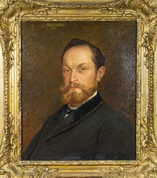 Portrait D'homme Oil Painting by Felix Armand Marie Jobbe-Duval