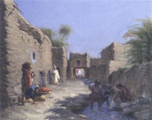 Biskra Oil Painting by Paul Jobert