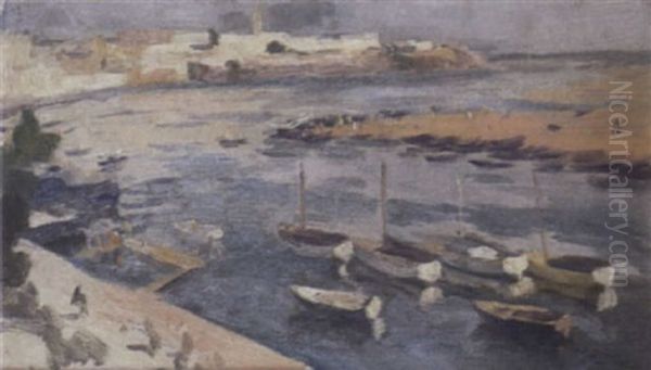 Le Port De Philippeville Oil Painting by Paul Jobert