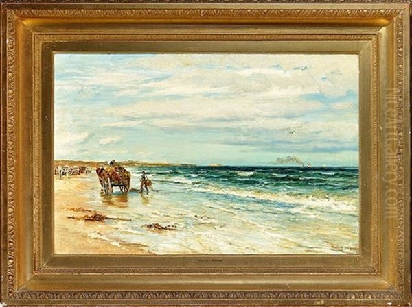 Whitley Sands Oil Painting by Robert Jobling