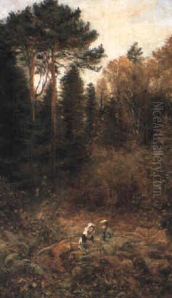 Babes In The Wood Oil Painting by Robert Jobling