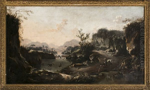 Paisaje Fluvial Oil Painting by Hans De Jode