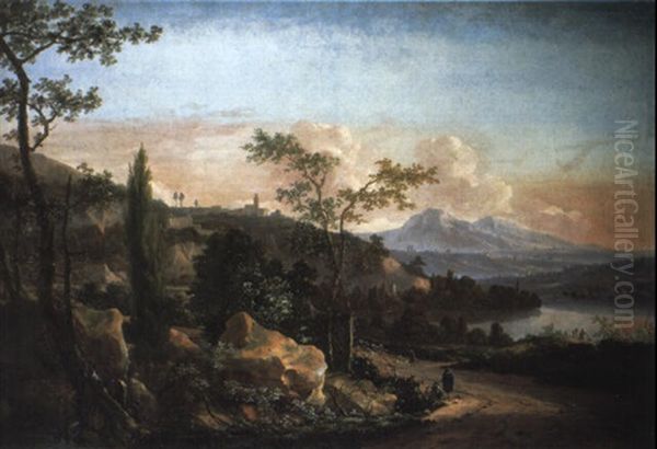 Paysage Avec Un Chemin Pres D'une Riviere by Hans De Jode