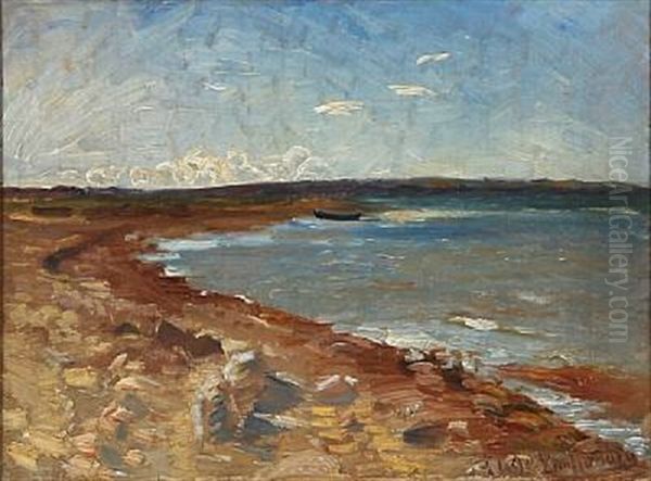 View From Limfjorden, Denmark Oil Painting by Fridolin Hans Johansen