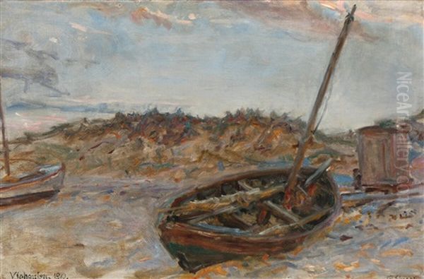 View From Skagen Beach Oil Painting by Viggo Johansen