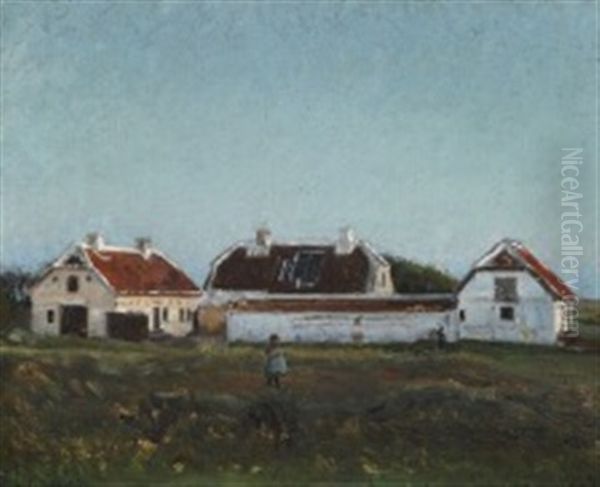 View Of Tuxen's House In Skagen Oil Painting by Viggo Johansen