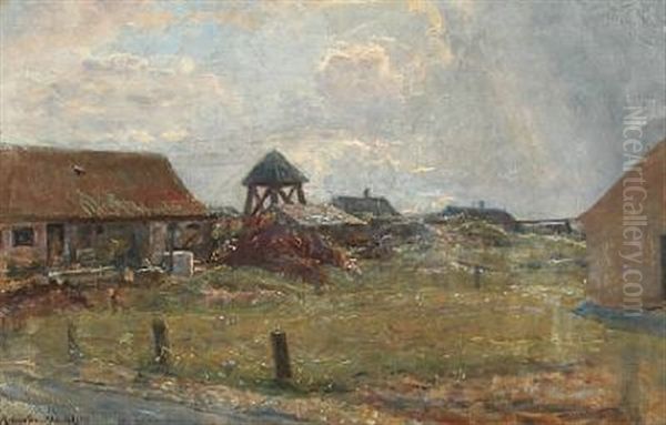 Landscape From Hojen, Skagen Oil Painting by Viggo Johansen