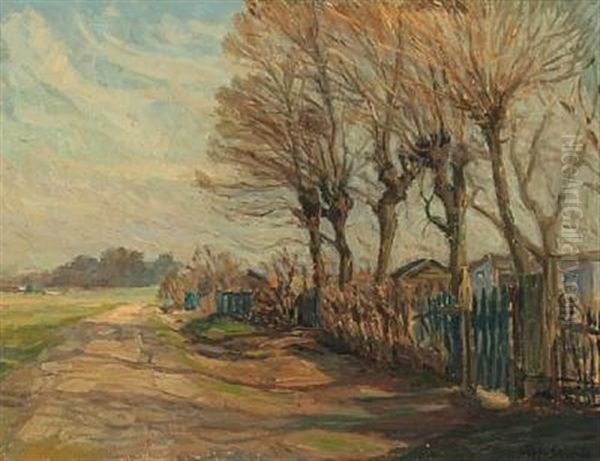 An Autumn Day At Dragor Oil Painting by Viggo Johansen