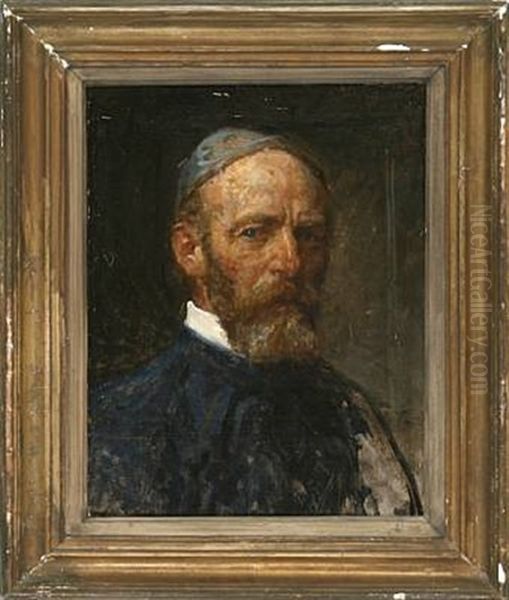 The Artist's Self Portrait Oil Painting by Viggo Johansen