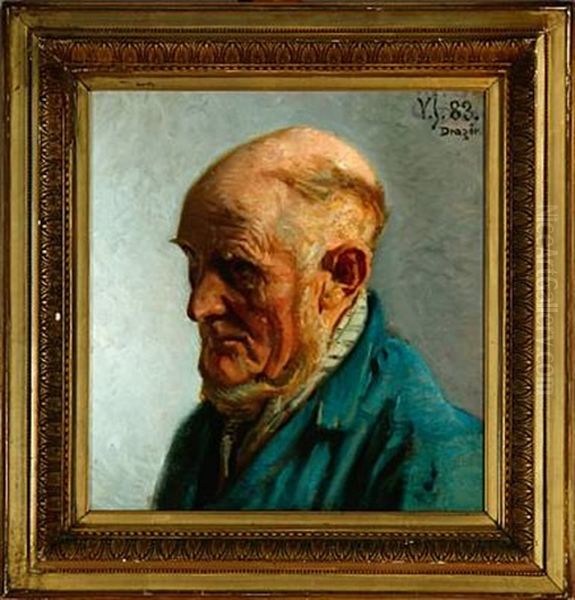 An Elderly Gentleman Oil Painting by Viggo Johansen