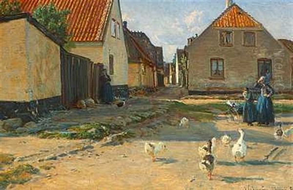 Sommerdag I Dragor Oil Painting by Viggo Johansen