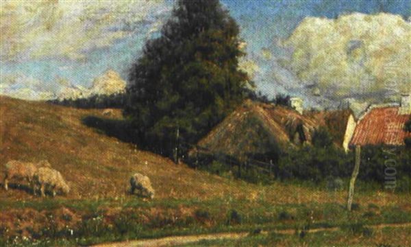 Skovriddergaarden Ved Middelfart Oil Painting by Viggo Johansen