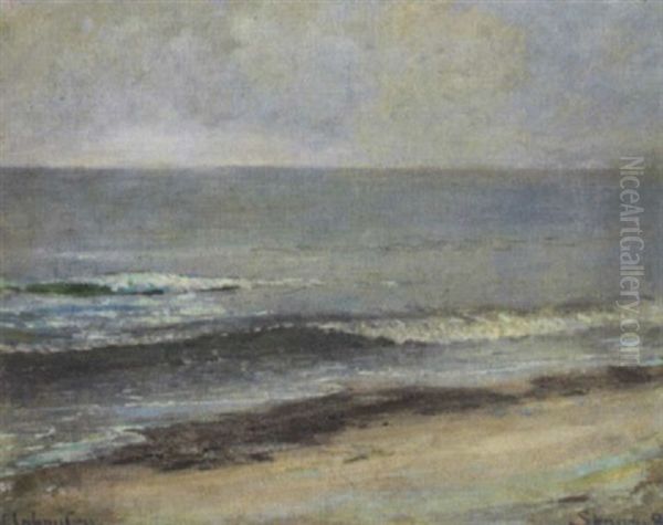 Strandparti - Skagen Oil Painting by Viggo Johansen