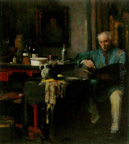 The Piano Recital Oil Painting by Viggo Johansen