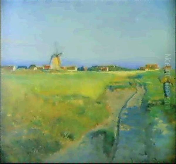 Parti Fra Skagen Oil Painting by Viggo Johansen