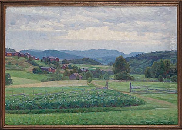 Mulen Afton, Angermanland Oil Painting by Carl (August) Johansson