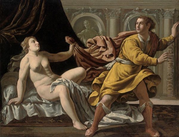 Joseph And Potiphar's Wife Oil Painting by Marcantonio Bassetti