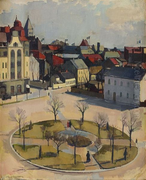 Clemenstorget I Lund by Johan Albin Johansson