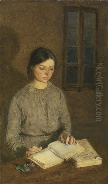 Dorelia By Lamplight, At Toulouse Oil Painting by Gwen John