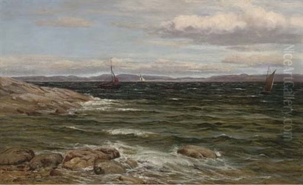 Across The Bay To The Islands Beyond Oil Painting by Charles Edward Johnson