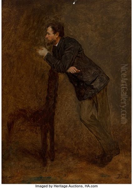 Portrait Sketch Of Sanford Gifford Oil Painting by Eastman Johnson