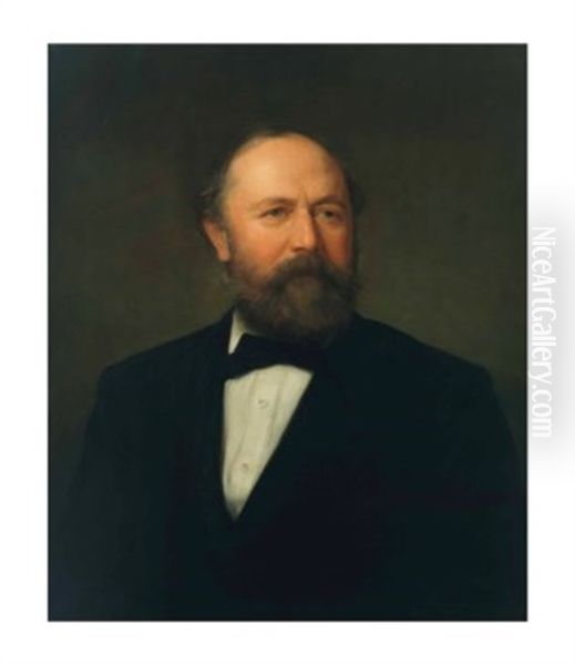 Portrait Of President James Garfield Oil Painting by Eastman Johnson