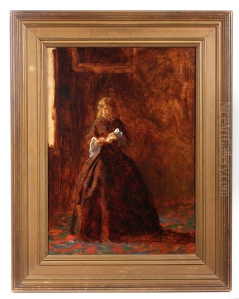 Sketch Of A Woman In A Room by Eastman Johnson