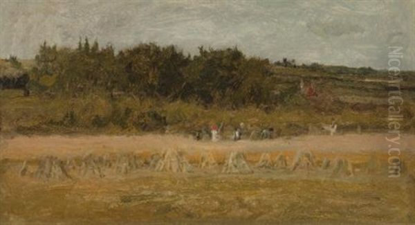 Study For The Cranberry Pickers Oil Painting by Eastman Johnson