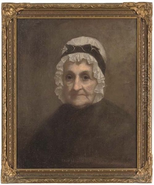 Portrait Of Judith Farnum Chandler, The Artist's Grandmother Oil Painting by Eastman Johnson