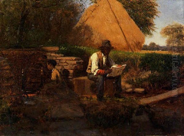 Preparing Breakfast Oil Painting by Eastman Johnson