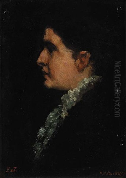 Portrait Of A Lady Oil Painting by Eastman Johnson