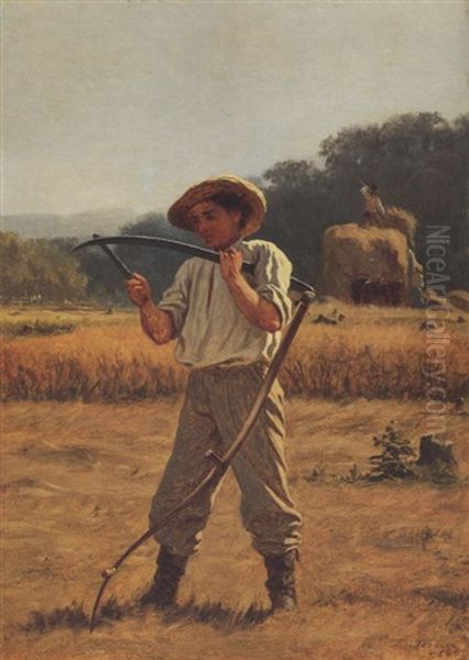 Man With Scythe by Eastman Johnson