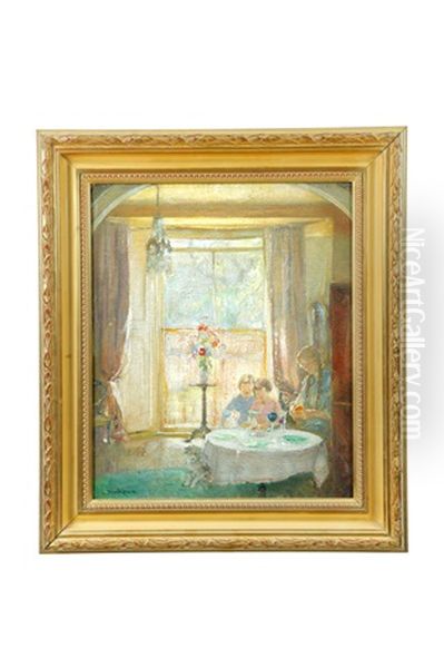 Genre Scene Oil Painting by Ernest Borough Johnson