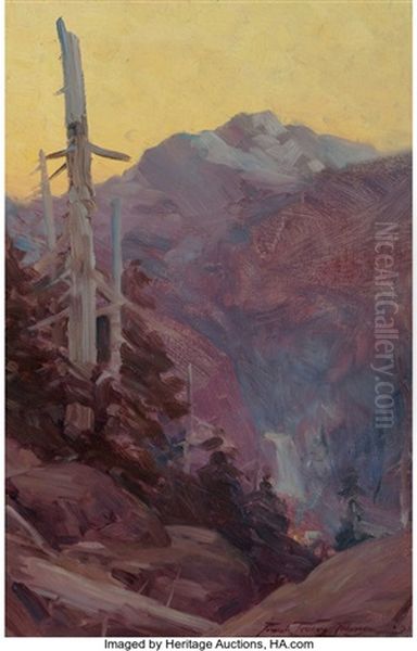 Purple Mountain Majesty Oil Painting by Frank Tenney Johnson