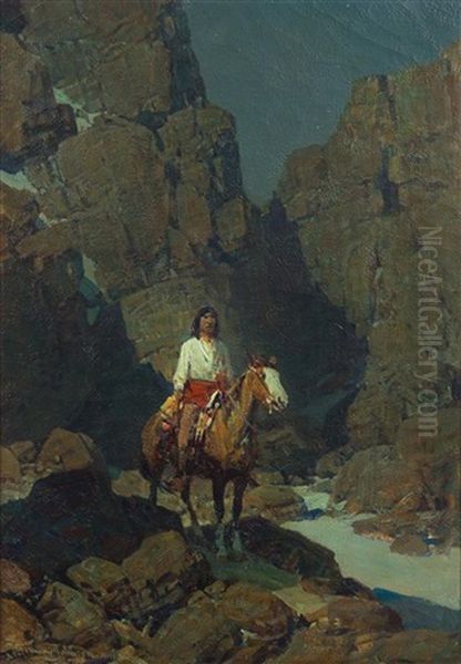 Rocky Steeps Oil Painting by Frank Tenney Johnson