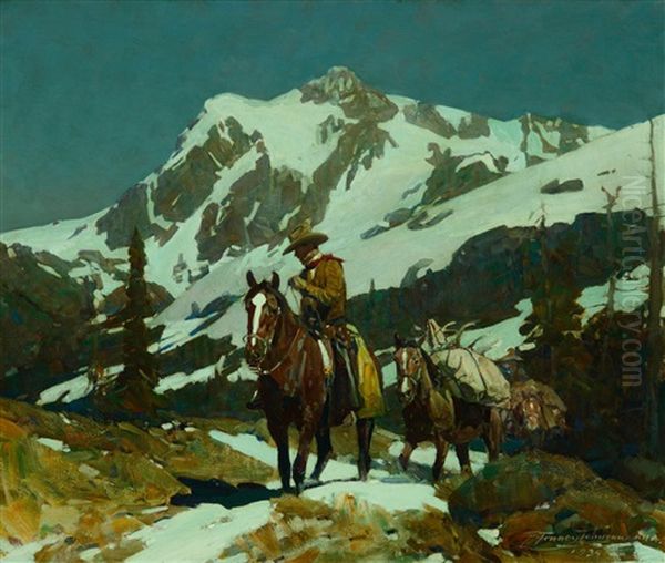 Return From The Hunt Oil Painting by Frank Tenney Johnson