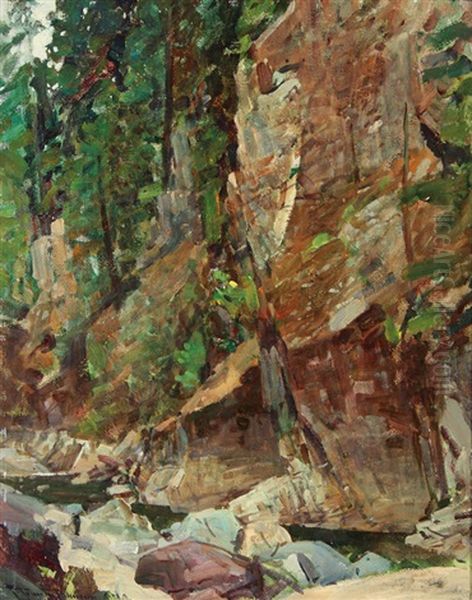 In The Canyon Oil Painting by Frank Tenney Johnson