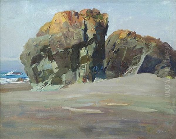 Bird Rocks Oil Painting by Frank Tenney Johnson