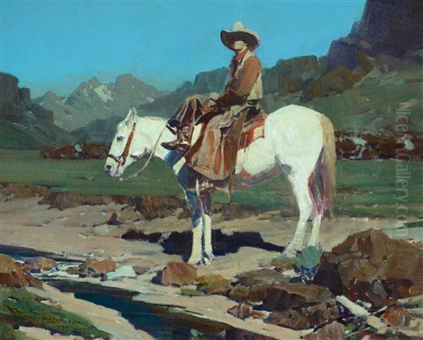 Valley Of The Moon Oil Painting by Frank Tenney Johnson