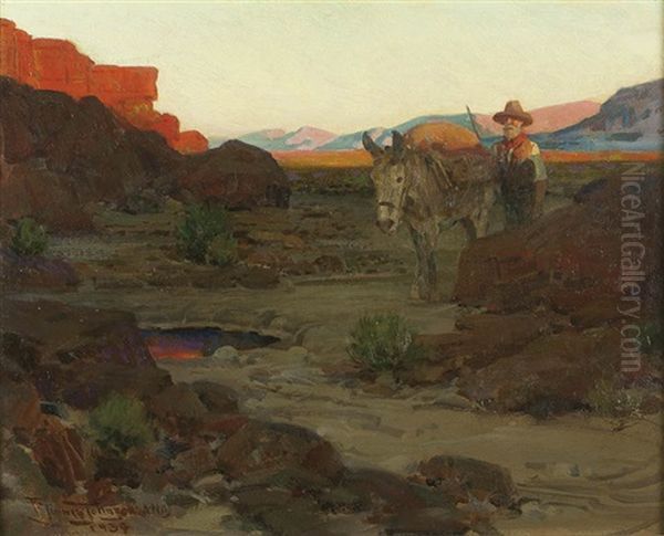 The Pool In The Desert by Frank Tenney Johnson