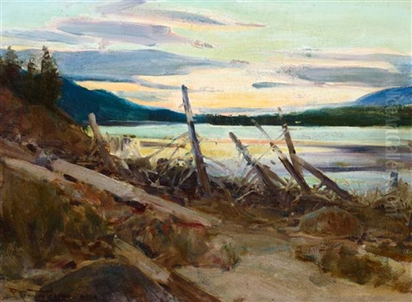 At Dawn Oil Painting by Frank Tenney Johnson