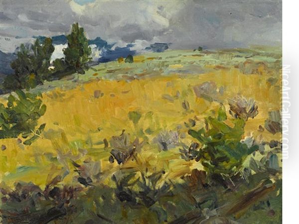 North Fork Study Oil Painting by Frank Tenney Johnson