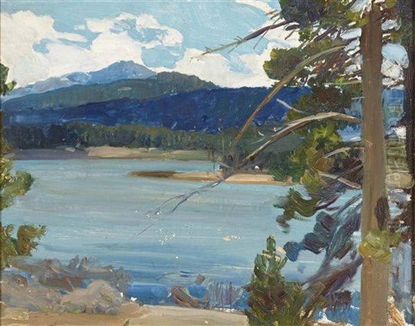 Wyoming Landscape - Yellowstone Oil Painting by Frank Tenney Johnson